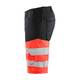 BLÅKLÄDER Highvis shortsit stretch musta/huomiopunainen